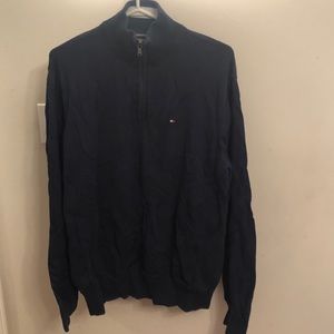 Men’s Blue Quarter Zip Tommy Hilfiger Sweater Top